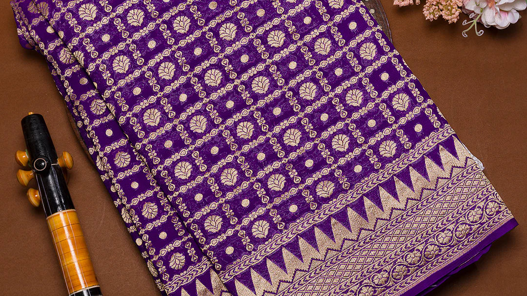 Red banarasi silk saree