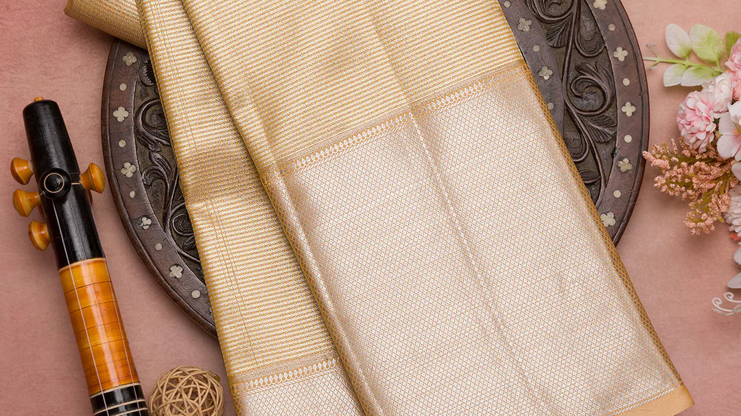 golden colour silk saree