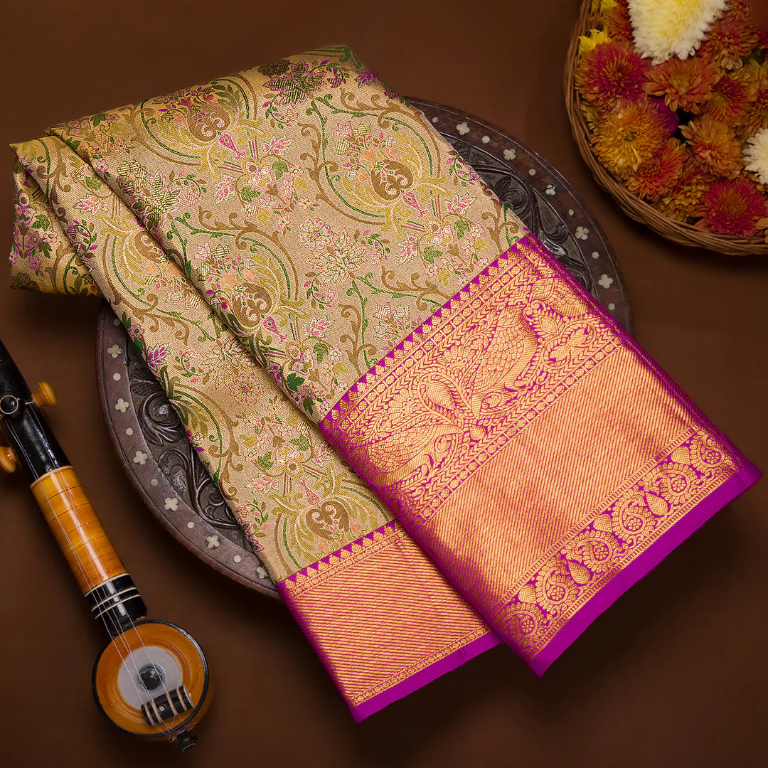 Kanchipuram Semi-silk saree