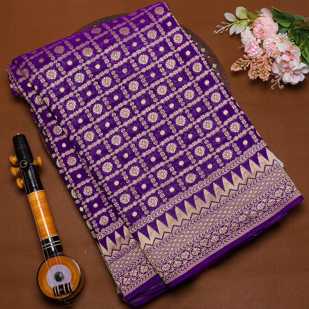 Red banarasi silk saree