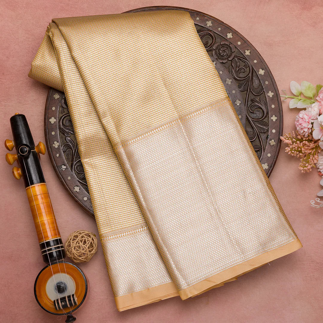 golden colour silk saree