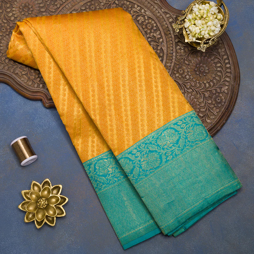 Golden Color Silk Saree