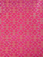 Magenta Pink Pure Banarasi Organza Silk Saree with Zari Brocade Border