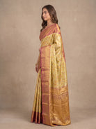 Light Green & Gold Dual-Tone Kanjeevaram Tissue Silk Saree