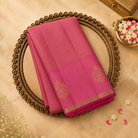 Light Baby Pink Kanchivaram Pure Brocade Silk Saree with Gold