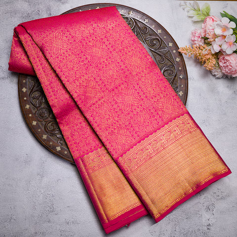 Dark Hot Pink Kanjivaram Silk Saree