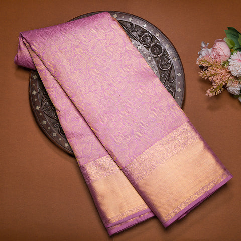 Pink Rose Kanjivaram Silk Saree