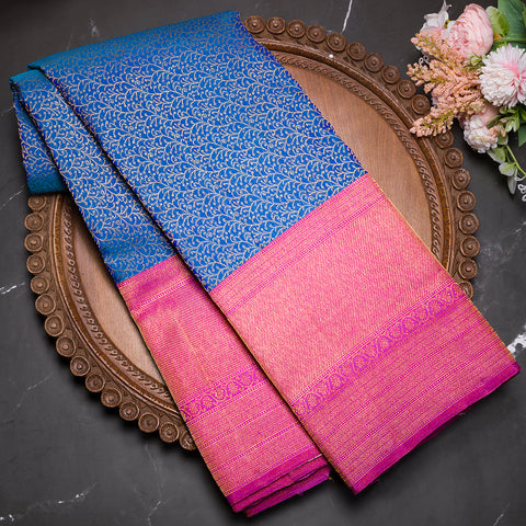 Tufts Blue Kanjivaram Silk Saree