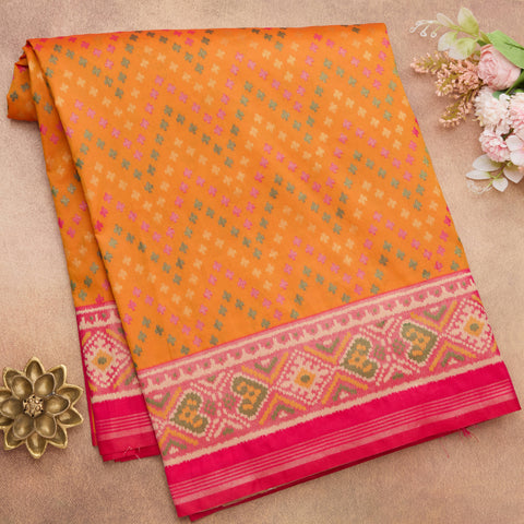 Mustard Semi Banarasi Saree