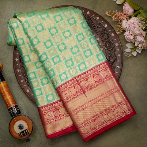 Light Green Art Tissue Saree