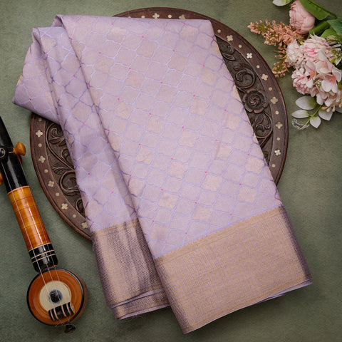 Light Lavender Pure Mysore Silk Saree