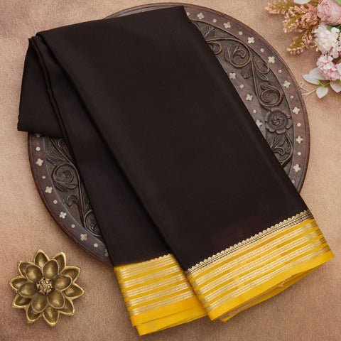 Black Mysore Silk Saree