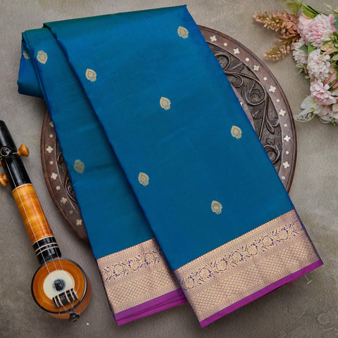Blue Kanjeevaram Silk Saree