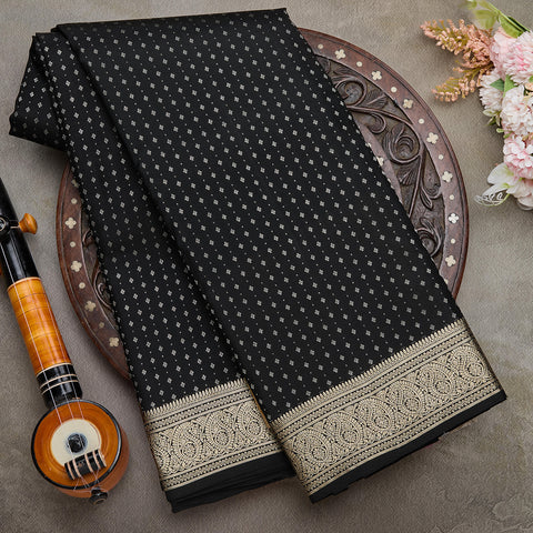 Black Kanjeevaram Silk Saree