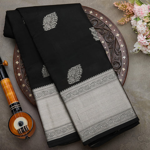 Black Kanjeevaram Silk Saree
