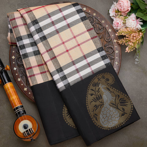 Burberry Pure Kanjeevaram Designer Silk Saree