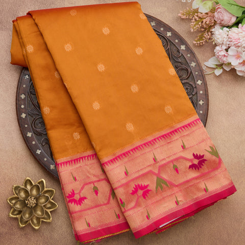 Mustard Semi-Cotton Saree