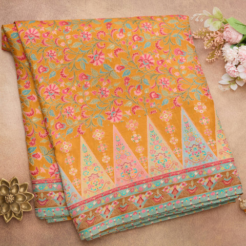 Mustard Kashmiri Saree