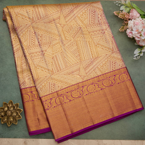 Gold Tissue Pure Kanjeevaram Silk Saree
