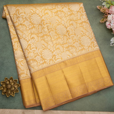 Gold Tissue Pure Kanjeevaram Silk Saree