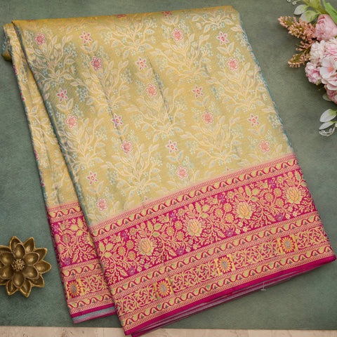 Light Blue Tissue Kanjeevaram Silk Saree