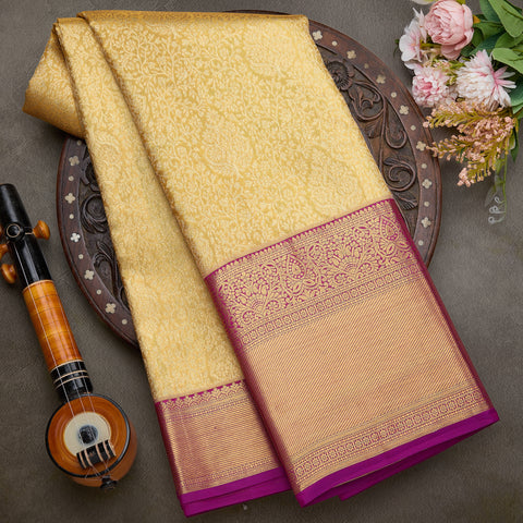 Gold Pure Kanjeevaram Tissue Silk Saree