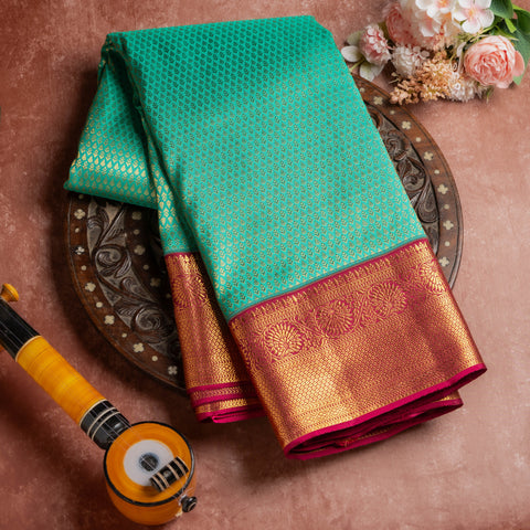 Green Kanjivaram Handloom Silk Saree