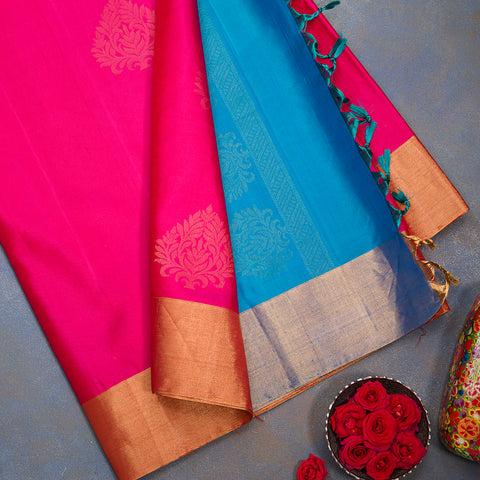 Pink Soft Silk Saree