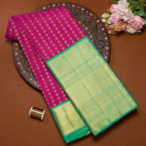 Magenta Pink Kanjivaram Silk Saree
