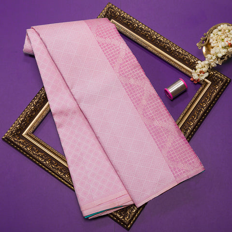 Baby Pink Pure Kanjivaram Silk Saree