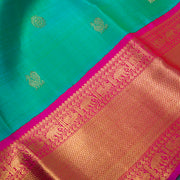 Teal Green Kanjivaram Silk Saree