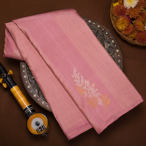 Onion Pink Kanjivaram Silk Saree