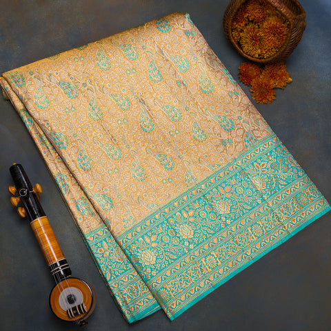 Gold Kanjivaram Tissue Silk Saree