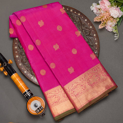 Pink Kanjivaram Traditional Silk Saree