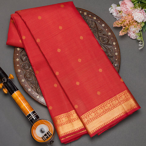 Red Pure Kanjivaram Traditonal Silk Saree