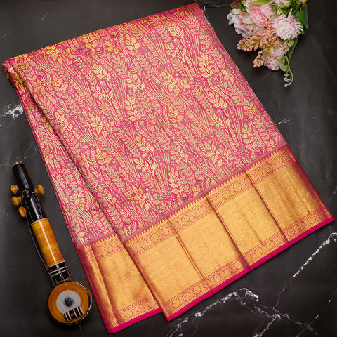 Pink Tissue Kanjivaram Silk Saree