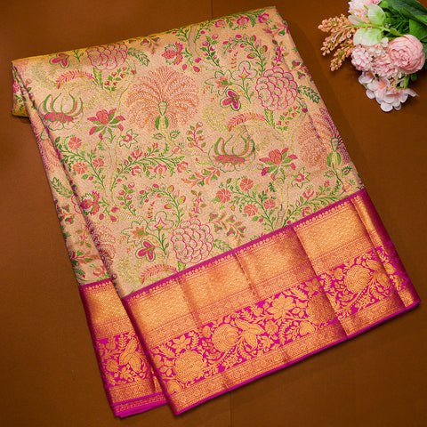 Gold Kanjivaram Tissue Silk Saree