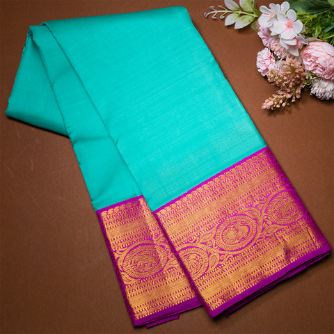 Dark Turquoise Kanjivaram Silk Sarees