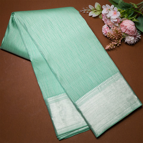 Pale Teal Kanjivaram Silk Saree