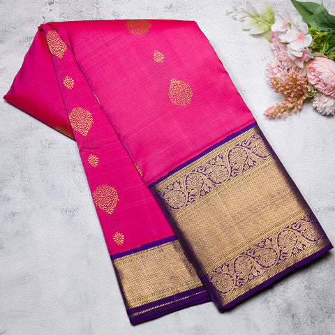 Pink Pure Kanjivaram Silk Saree