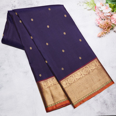 Plum Purple Kanjivaram Silk Sarees