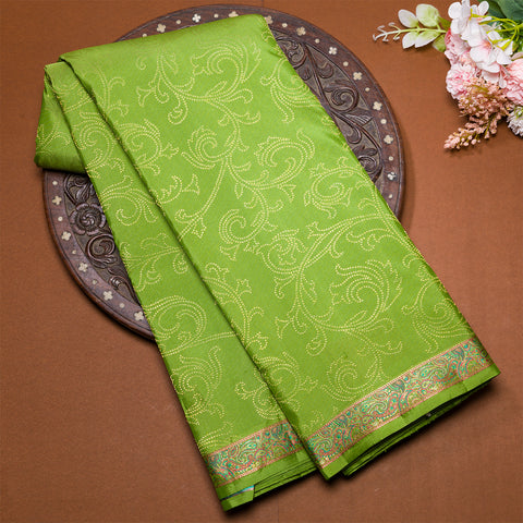 Light Olive Green Kanjivaram Silk Saree