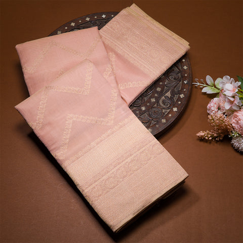 Brandy Rose Kanjivaram Silk Saree