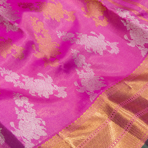 Rani Pink Pure Kanjivaram Silk Saree