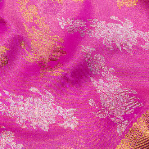 Rani Pink Pure Kanjivaram Silk Saree