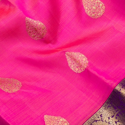 Fuchsia Pink Pure Kanjivaram Silk Saree