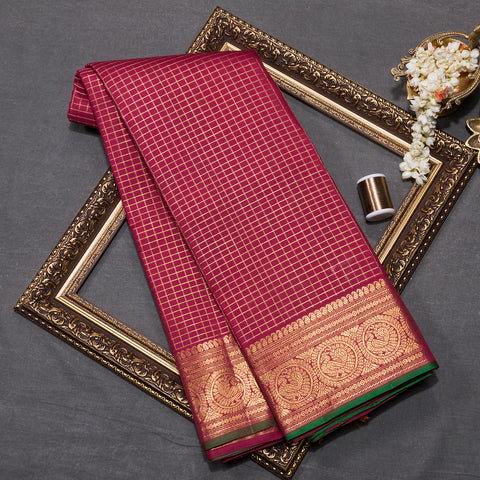 Maroon Pure Kanjivaram Silk Saree