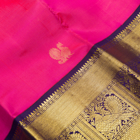 Rani Pink Pure Kanjivaram Silk Saree
