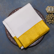 Pure White Kanjivaram Silk Dhothi