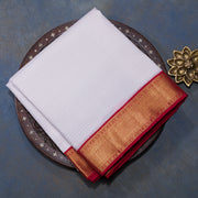Pure White Kanjivaram Silk Dhothi